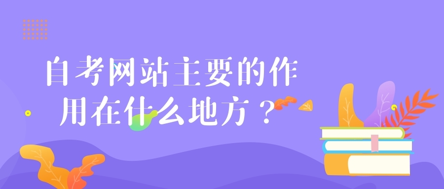 自考網站主要的作用在什么地方？